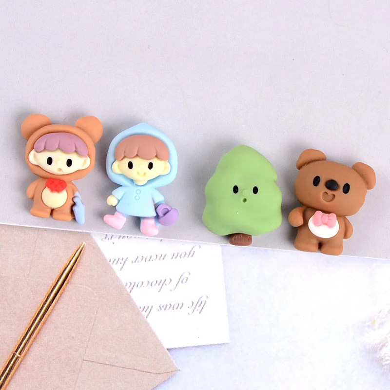

10Pcs Kawaii Cartoon Character Flatback Resin Cabochon Scrapbooking Fit Hair Bows Phone Case Decoration Crafts DIY