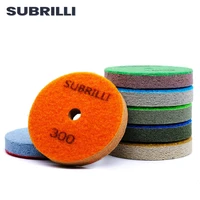 diamond sponge polishing pads 3 7 pieceslot for granite marble artificial stone polish cleaning tool wet sanding buffing disc