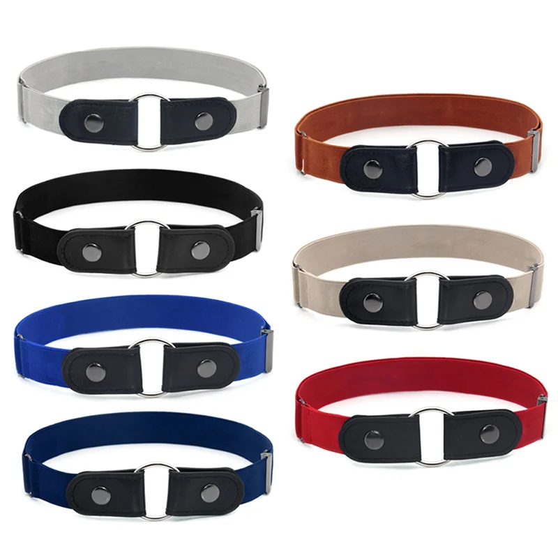 

Пояс с пряжкой для джинсов и платьев, эластичный пояс для мужчин и женщин, 1 шт.