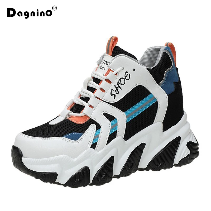

Chunky Platform Sneakers Women Spring Sports Shoes Fashion Casual Vulcanized Shoes Woman Wedges Breathable Mesh Shoes For Women