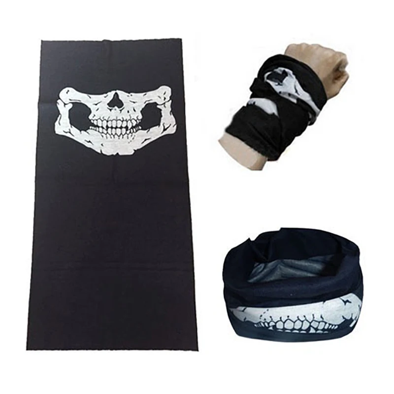 

Cycling Face Mask Headwear Halloween Skull Wrap Scarf Warm Washable Headband Breathable Running Bandana Outdoor Sports Equipment
