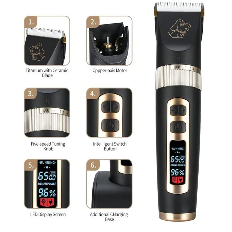 Электрическая машинка для стрижки домашних животных Baoyun P9 профессиональный