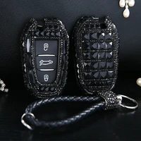 for citroen c4 c5 c6 x7 5008 ds5 ds6 for peugeot 3008 4008 5008 208 ds3 diamond crystal car smart remote key cover case shell
