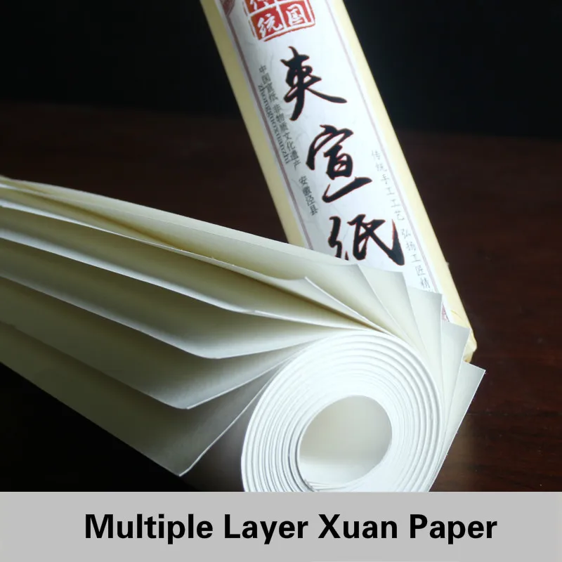 2/3 Layers Calligraphy Xuan Paper 10sheets Thicken Multiple Layer Sandalwood Bark Landscape Painting Special Chinese Xuan Paper