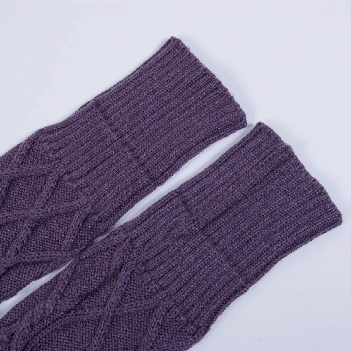 Теплые женские ромбовидные узоры из хлопчатобумажной смеси шерсти трикотажные