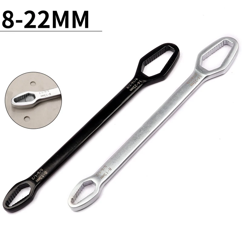 

Double-Head Key Multifunction Screw Nuts Wrenches Repair Hand Tools For Car Bicycle Ratchet Wrench Universal Spanner 8-22mm