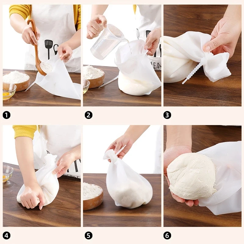 

Thicken Home Use Silicone Kneading Bag Patisserie Accesorios Kitchen Pastry Baking Tools Rodillo Cocina