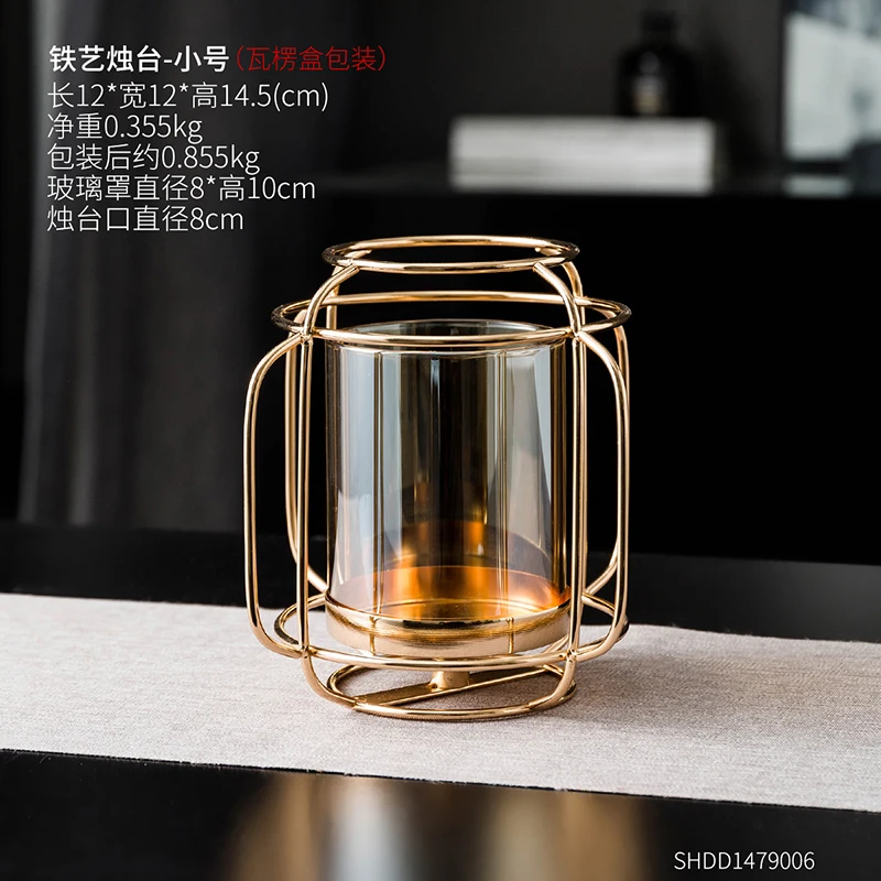 

Creative Geometric Candle Holder Cup Hurricane Luxury Minimalist Candle Holder Wedding Table Porta Velas Home Decoration DF50ZT