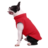 european and american pet clothes dog clothes thick solid color fleece pet dog supplies