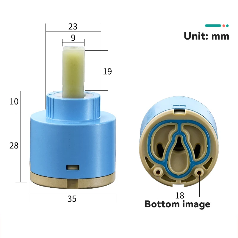 Картриджи крана 40 мм Стандартный керамический картридж запасные части для