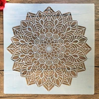 30 30cm craft mandala mold for painting diy stencils stamped photo album embossed paper card on wood fabricwallfloor tiles
