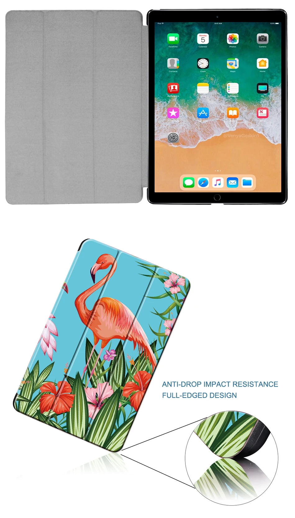 МТТ Фламинго Чехол для ipad pro 12,9 A1584 A1652 из искусственной кожи защитный чехол для Apple ipad pro 12,9 A1670 A1671