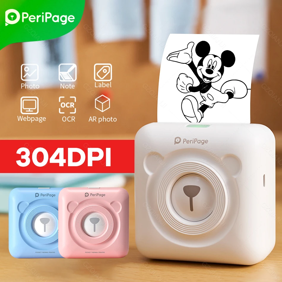 Портативный термопринтер для фотографий A6 304DPI 2 порта Bluetooth 4 0|Принтеры| |
