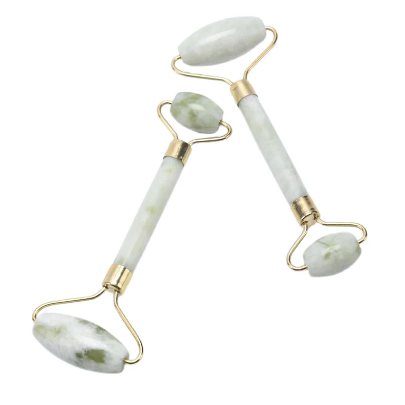

Rose Quartz Massage Roller Gouache Scraper for Facial Massage 100% Natural Jade Guasha Scraper Face Massage Roller