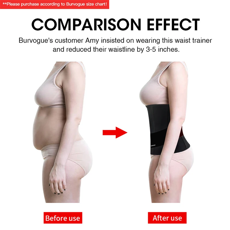 

Burvogue Waist Trainer for Weight Loss Corset Women Trimmer Slimmer Belt Underbust Steel Bone Latex Corset Cincher Body Shaper