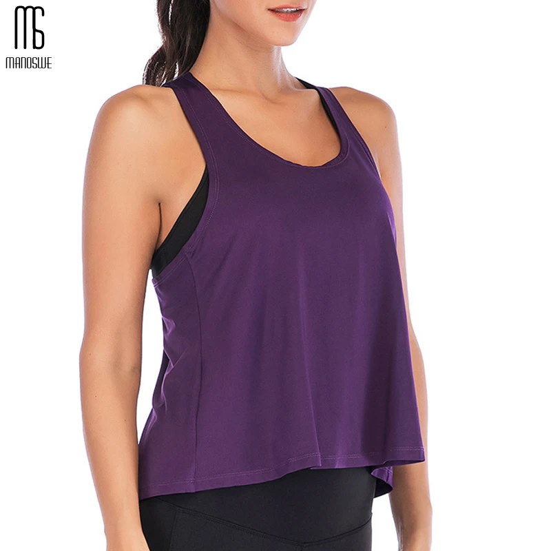 Manoswe женская бордовая Спортивная майка с перекрестной спинкой 2019 новая