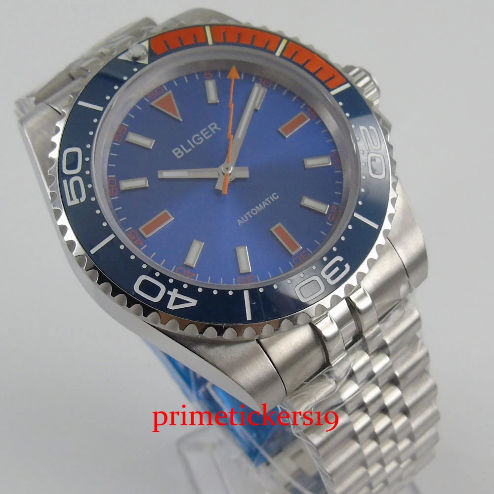 Мужские часы с автоматическим движением из нержавеющей стали 40 мм|Мужские