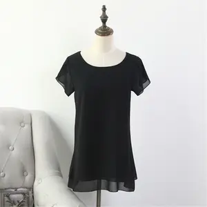 Модные блузки , женские топы и блузки средней длины, летняя Свободная блузка с коротким рукавом, женская блузка , женские рубашки , приблизительно 6XL