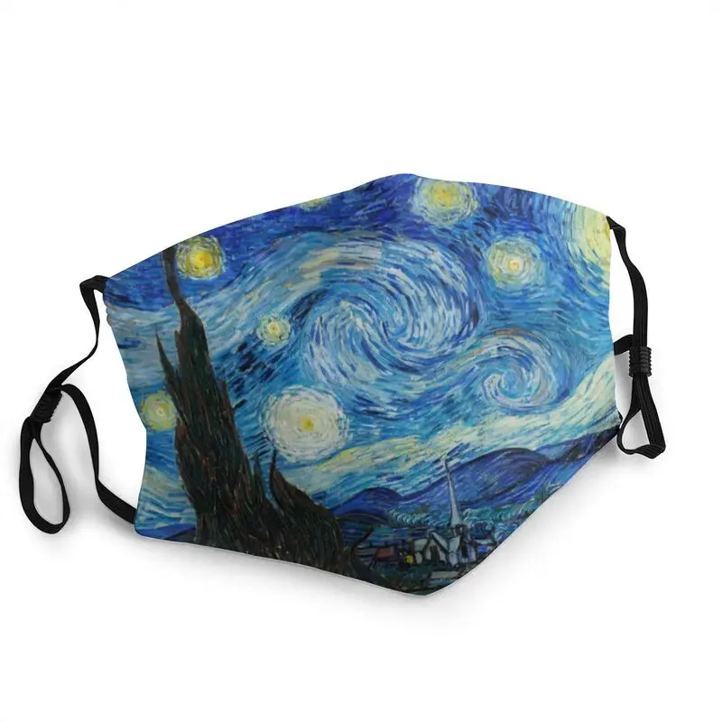 

The Starry Night Mask Non-Disposable Face Mask Men Women Vincent Van Gogh Anti Dust Protection Cover Respirator Mouth Muffle