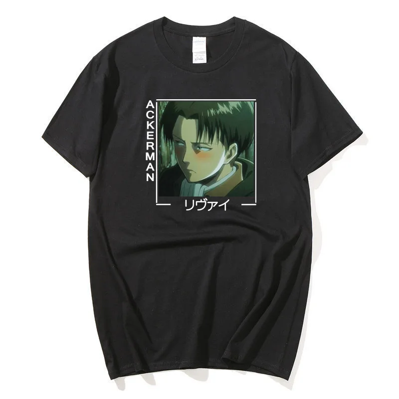 

Japanese Anime Attack on Titan T Shirt Men Women Kawaii Summer Tops Cartoon Graphic Tees Shingeki No Kyojin Levi Harajuku Tshirt