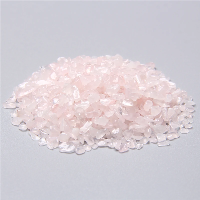 Натуральный розовый кристаллический кварц косметическая пудра чипы гравий