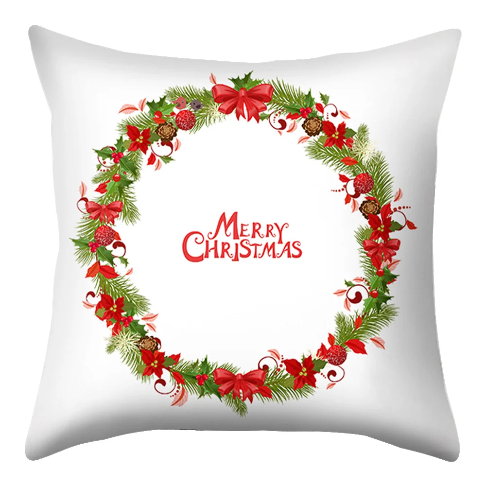 Рождественский чехол для подушки из хлопка и льна с блестками удобный дивана