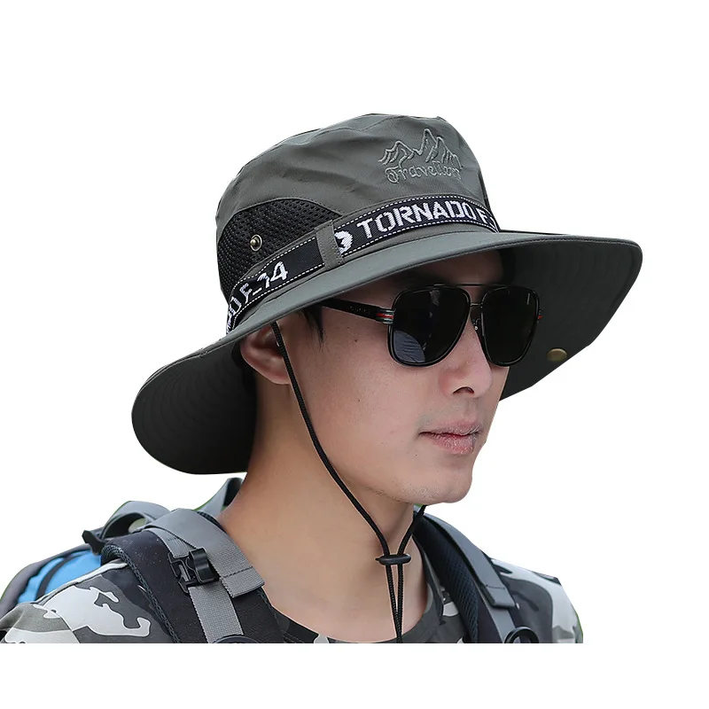 

Sun hat men's summer big eaves outdoor Fishing Fisherman's hat thin breathable sun hat mountaineering sun hat