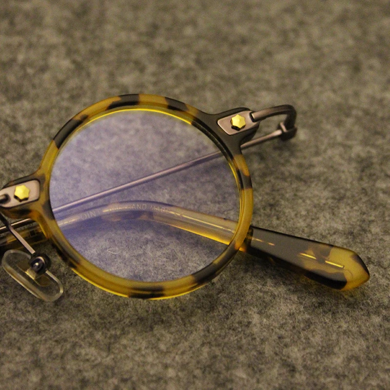 

Small Round 36mm Hand Made Eyeglass Frames Titanium Acetate Full Rim Rx able Optical Men Women Top Quality Prescription glasses