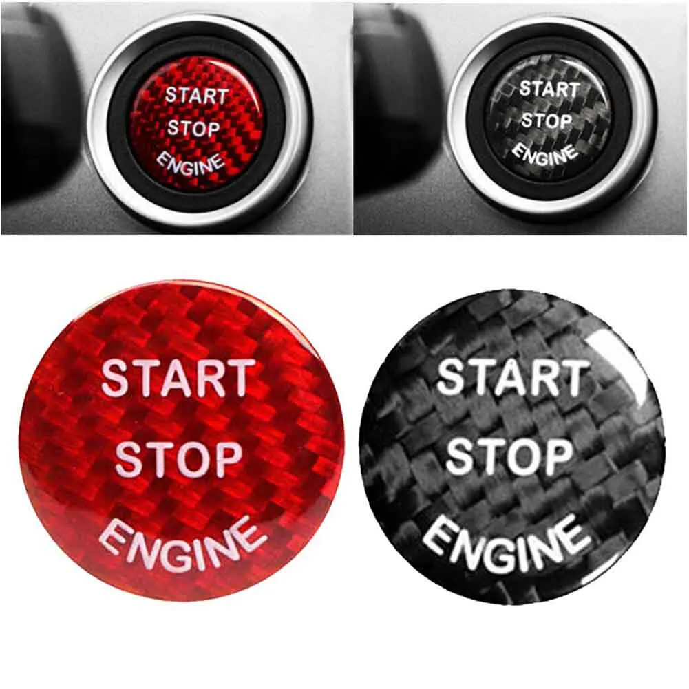 Углеродное волокно кнопка запуска двигателя без ключа наклейка накладка для BMW