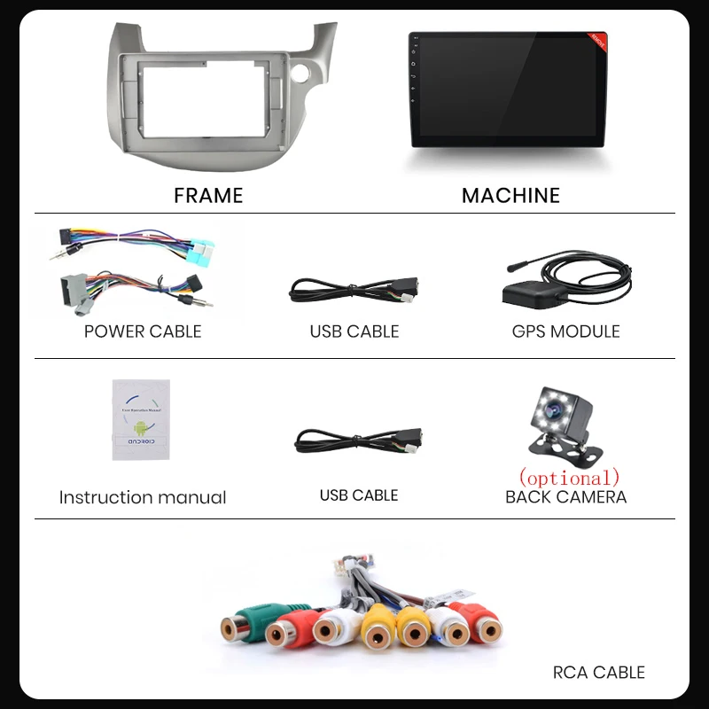 $552.00 2 din Android 10.1 Car Radio For HONDA FIT JAZZ 2007-2014 Multimedia Video Player Mirror Connection Split Screen Head unit