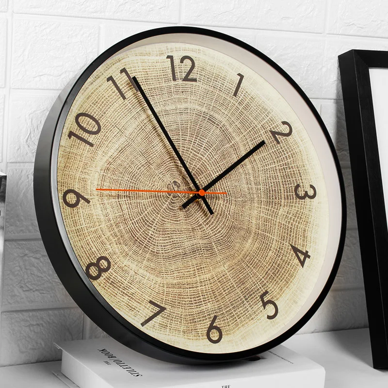 Деревянные настенные часы велосипедные кварцевые креативные для спальни