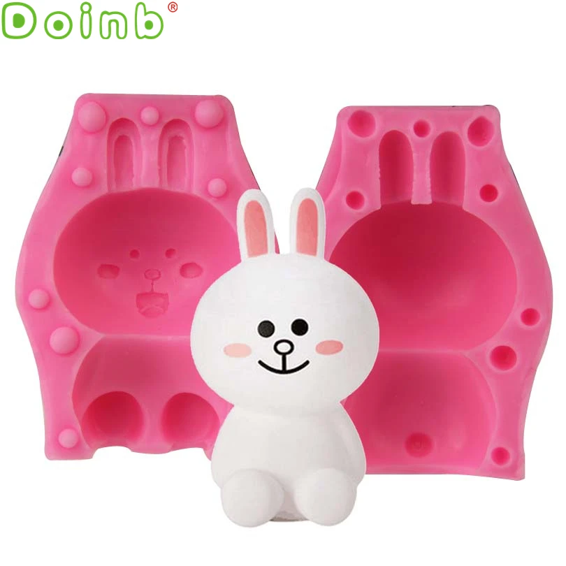 3D мультфильм силиконовая форма в виде кролика торт украшения мусс конфеты желе