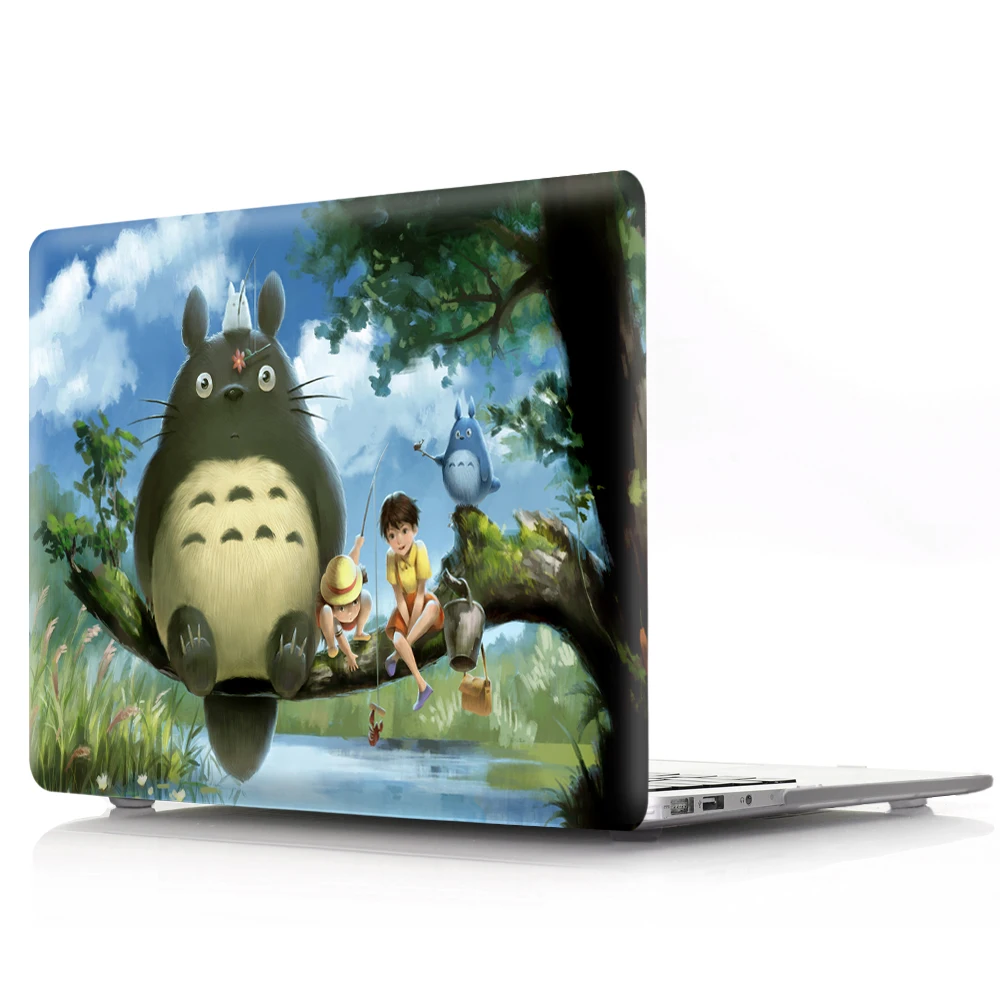 Painted Totoro HRH японский аниме МИЛЫЙ Тоторо прочный корпус ноутбука корпус ПК Жесткий Чехол для Mac Air Pro retina Touch Bar A1989 A1990 A1706 A2159 - Цвет: Painted Totoro