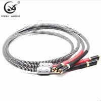 hi end hifi high quality yivo xssh audio video diy 8n ofc copper 2 core silver plated audio rca to rca audio shield cable