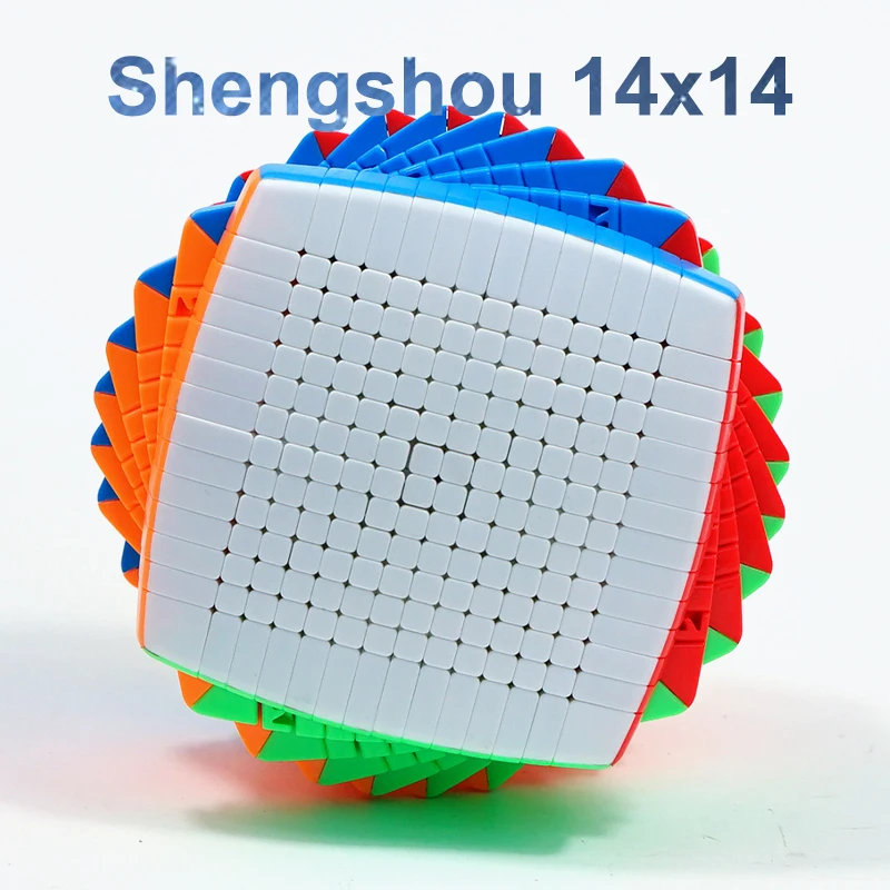 

Shengshou 14x14x14 кубик stickerless 100 мм кубики подушек скоростной магический пазл SengSo 14x14 развивающие игрушки Cubo magico