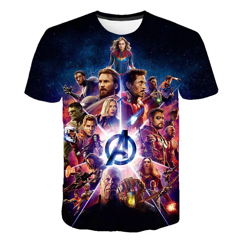

Summer Boys Graphic T-Shirt Boys Superhero Tops Tees Kids Spiderman- Face-changing Captain- America- T Shirt Children Clothes