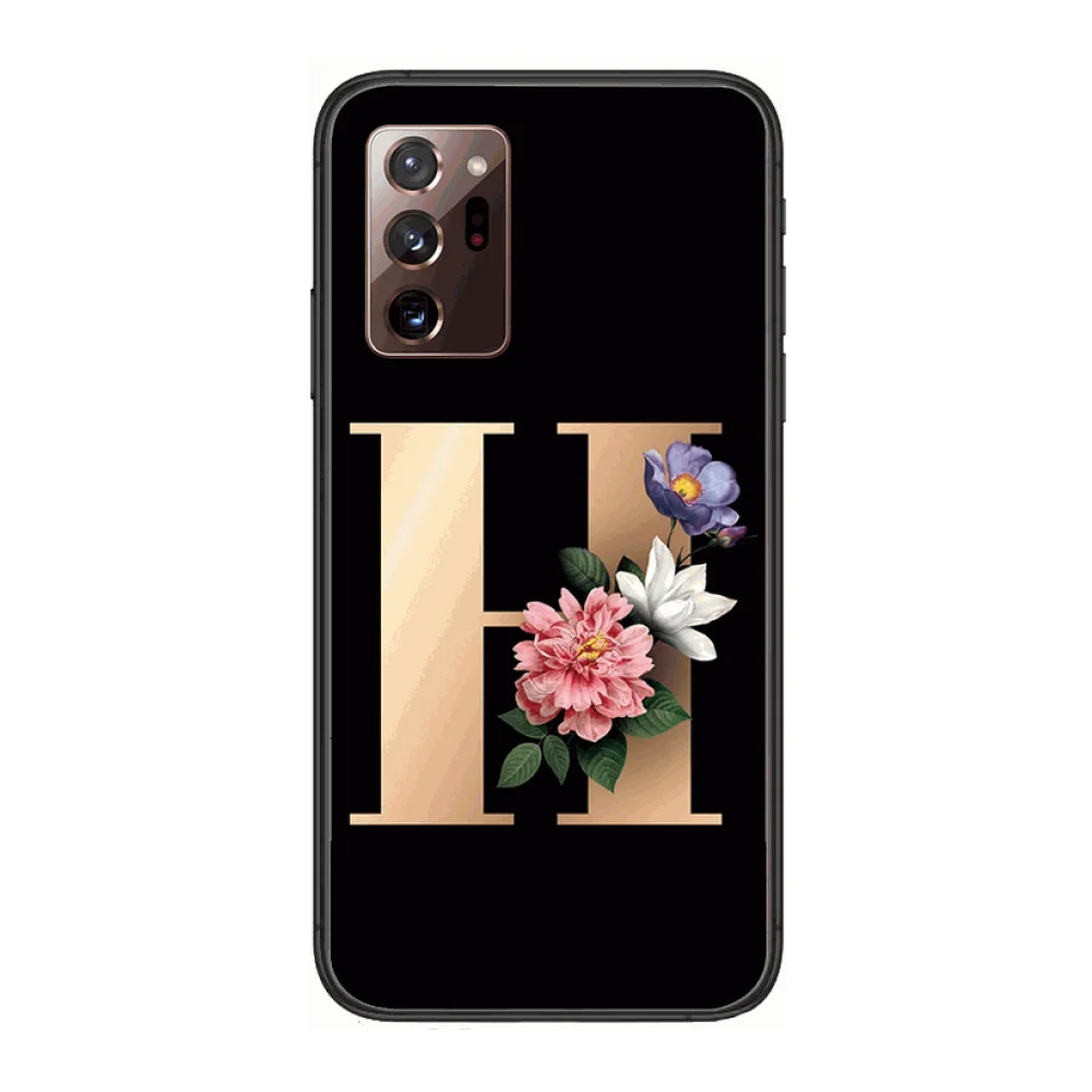 

Letter Fashion Shockproof Phone Case cover hull For SamSung note20 10 9 8 4 pro plus black prime soft bumper Transparent