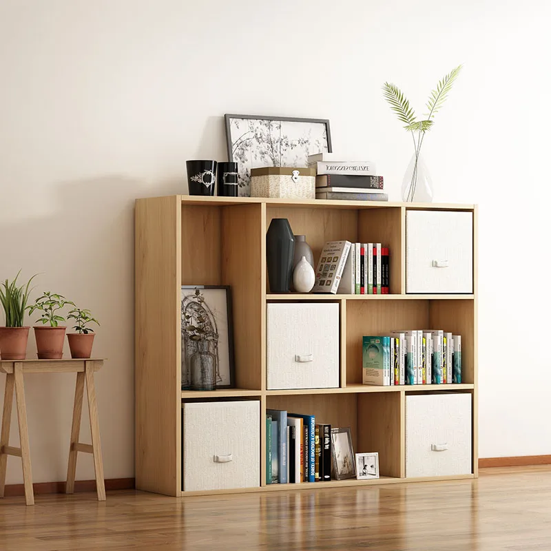 Современный книжный шкаф для хранения игрушек деревянный домашняя книжная полка