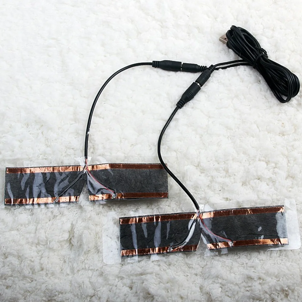 1 пара подушечка с электрическим подогревом зимняя стелька USB интерфейс для ног