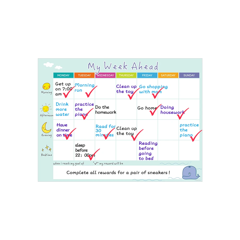 Магнитный календарь ежедневное расписание белая доска ежемесячный планер семья