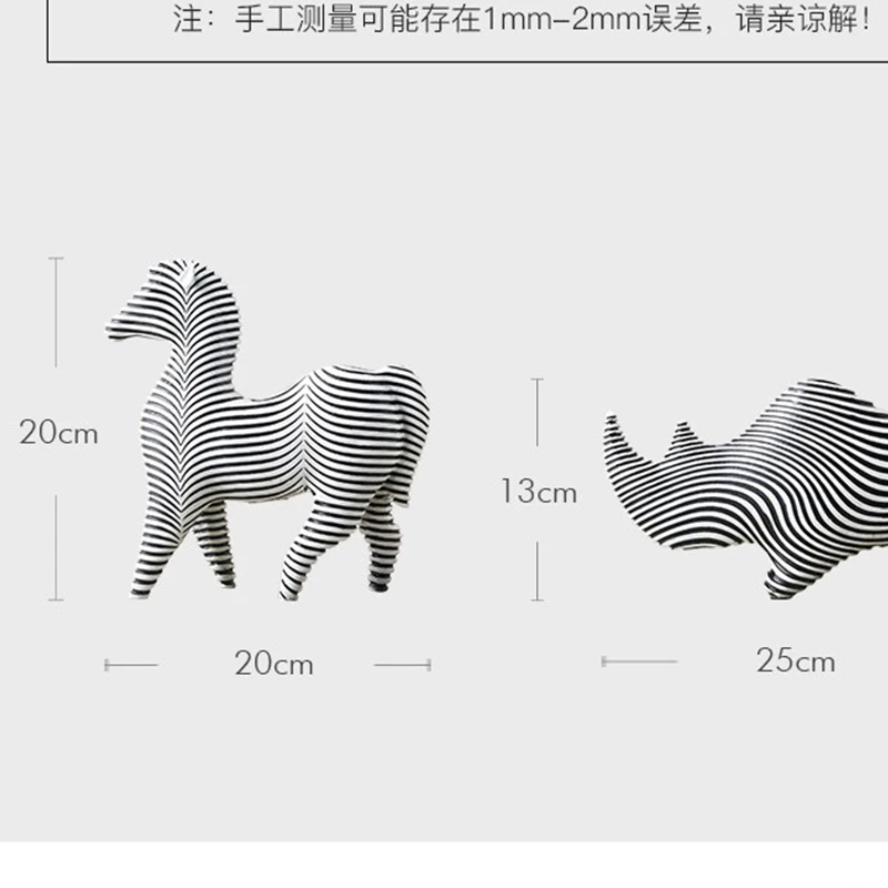 

Creative Home Crafts Nordic Simple Resin Black White Zebra Office Decoration Gifts Home Model Room Entrance Hotel Decorations