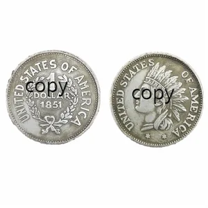 Коллекция 1851 года, Соединенные Штаты Америки, портрет индийской головы, памятная Волшебная монета