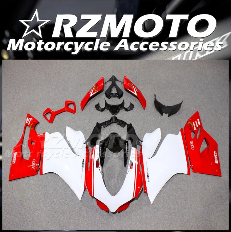

Injection Mold New ABS Whole Fairings Kit Fit for Ducati 899 1199 Panigale 2012 2013 2014 12 13 14 Bodywork set Red white