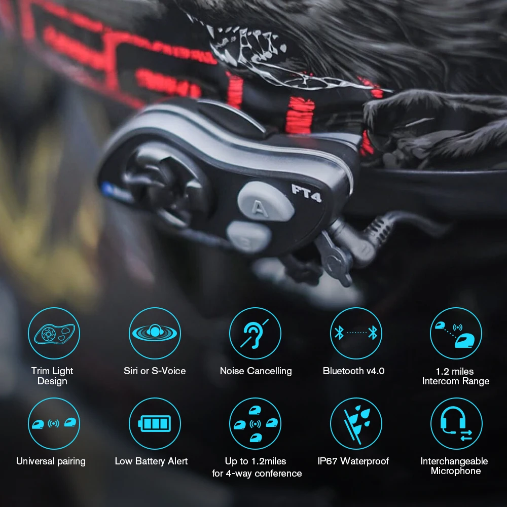 LEXIN LX FT4 2 шт. 1 4 мотоциклетная bluetooth гарнитура для шлема домофон с fm радио
