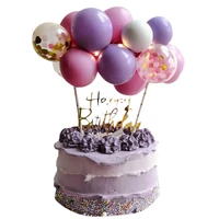 10pcs balloon cake topper cloud shape confetti balloon birthday party dessert decoration baby shower wedding decor cake supplies