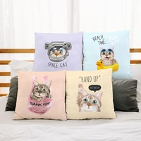 new animal cat office pillow cover 18x18in 45x45cm cartoon unique pillow waist mprotected sleeve home decoration