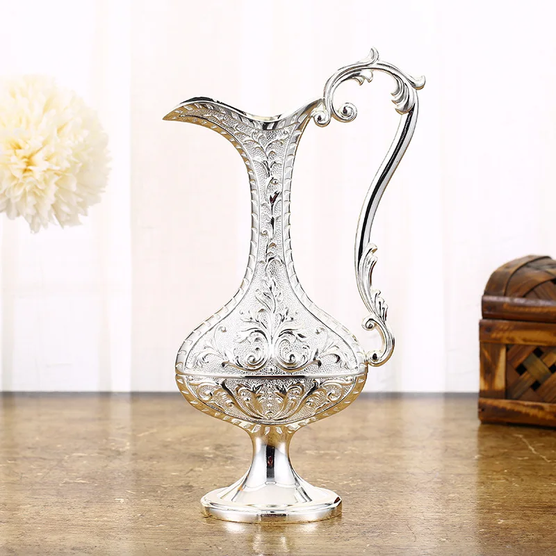 Новая классическая ваза для дома офиса украшения металл европейский стиль ретро