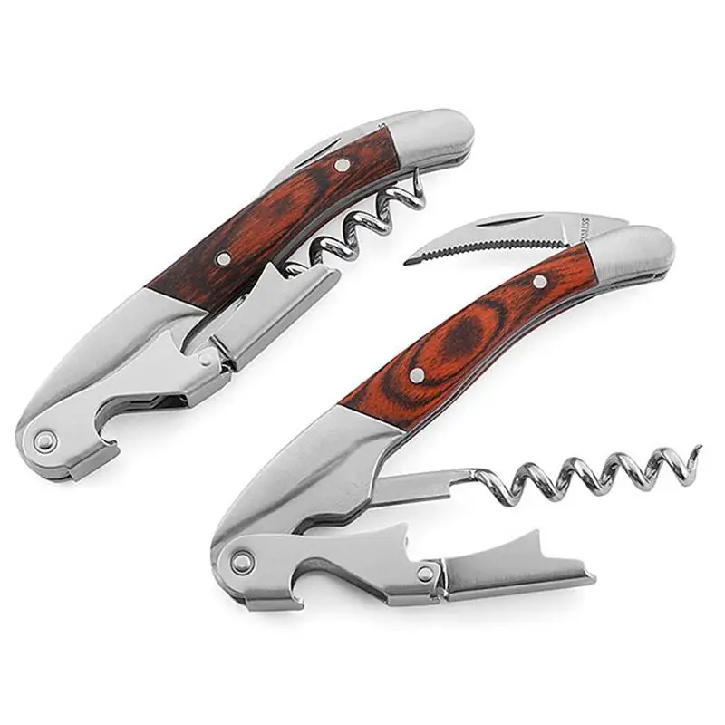 

Профессиональный штопор для официантов, открывалка для бутылок с ножом для фольги, подарок для любителей вина