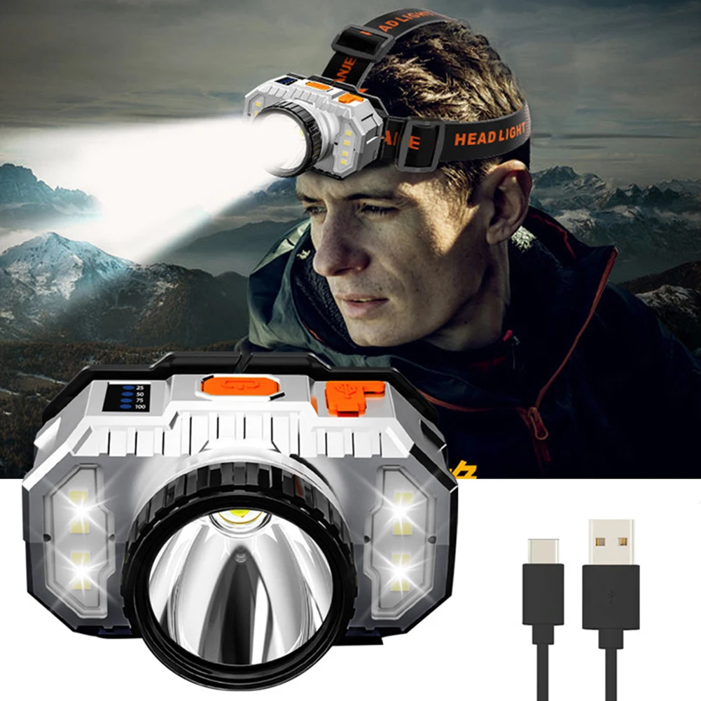 

Фонарь налобный светодиодный с зарядкой от USB, 1200 мА · ч