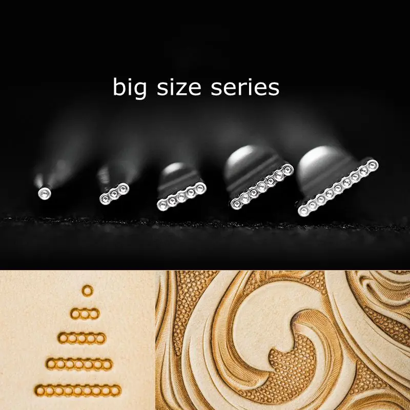 

Big Row beads pattern Leather stamping flower tools Carving Craft PZ3